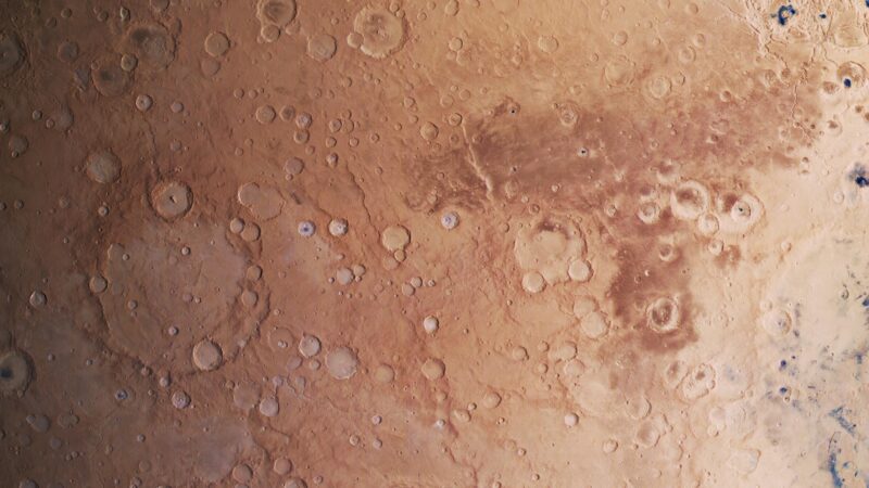 Mars Craters iPhone | Red Planet Surface View wallpaper 4K