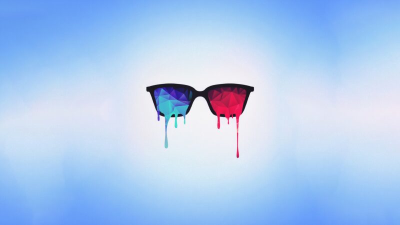 Melting Sunglasses | Colorful Geometric Desktop wallpaper 4K