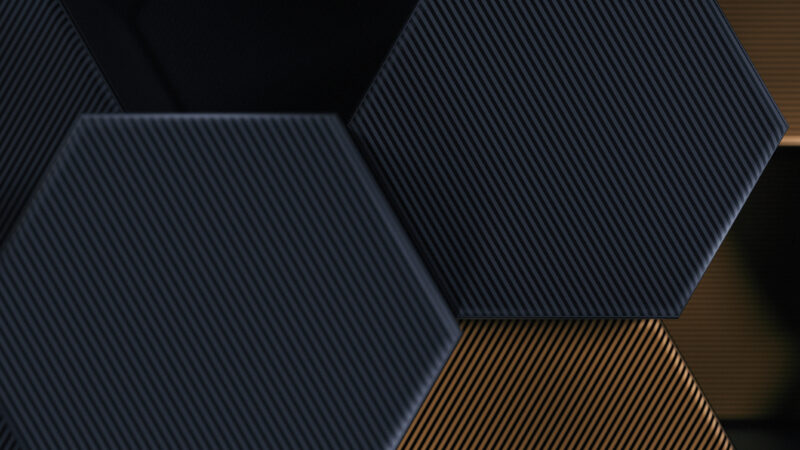 Metallic Hexagons iPhone | Gold Geometric Pattern wallpaper 4K
