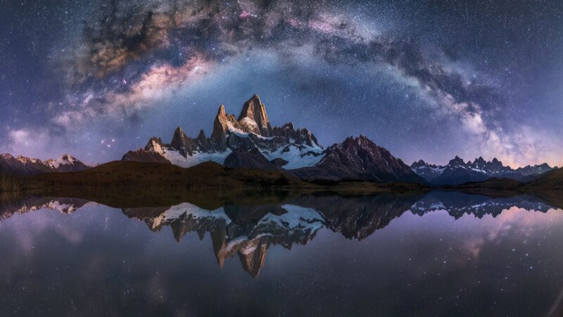 Milky Way Arch Spans Patagonian Night wallpaper 4K