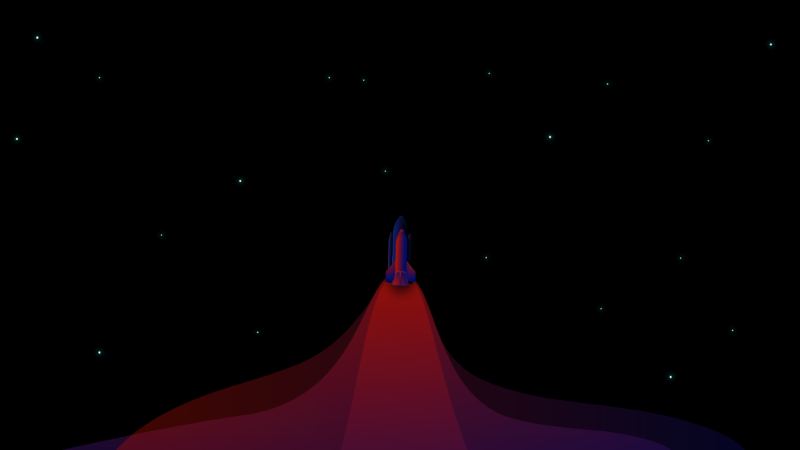 Minimal Rocket Launch Against AMOLED Dark wallpaper 4K