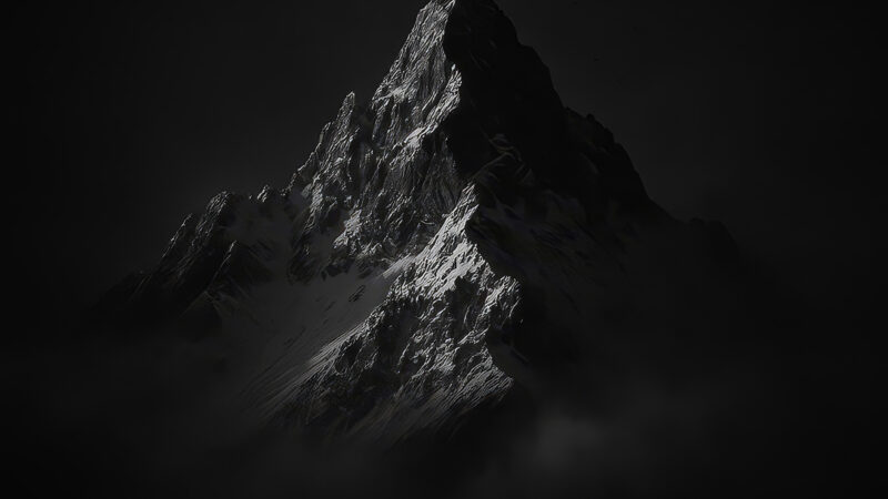 Dark Mountain Clouds | Peak View iPhone wallpaper 4K