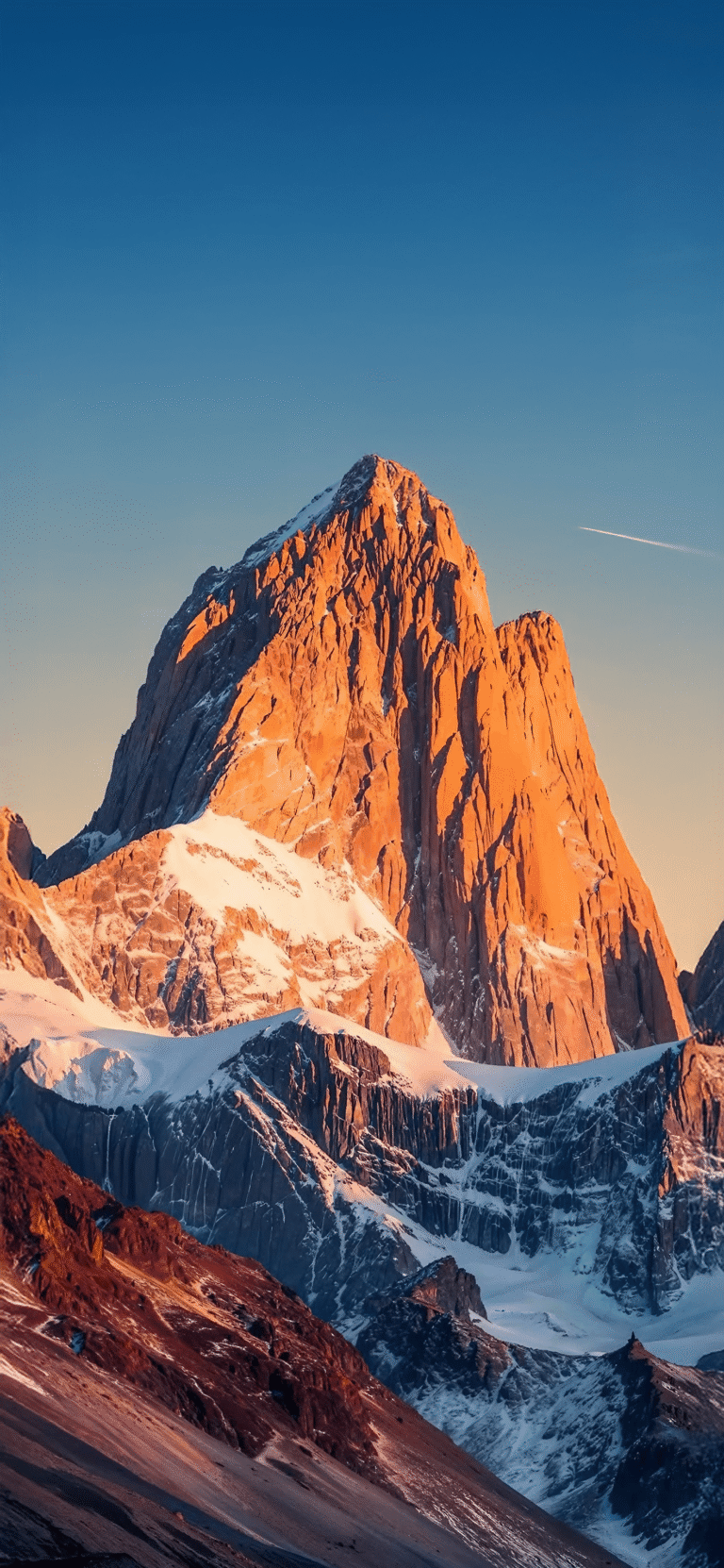 Golden Light Mountain Peak | iPhone Scenic Views wallpaper 4K
