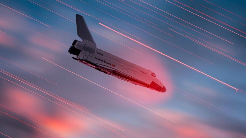 NASA Space Shuttle Enterprise Climbing Through Atmosphere wallpaper 4K
