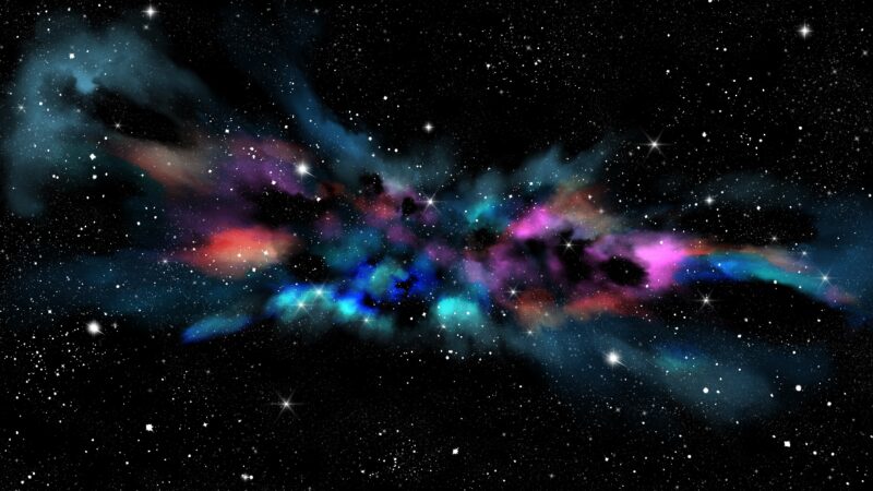 Nebula Clouds Swirling Through Starlit Galaxy wallpaper 4K