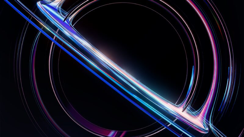 Neon Abstract Lines | Glowing Desktop Art wallpaper 4K