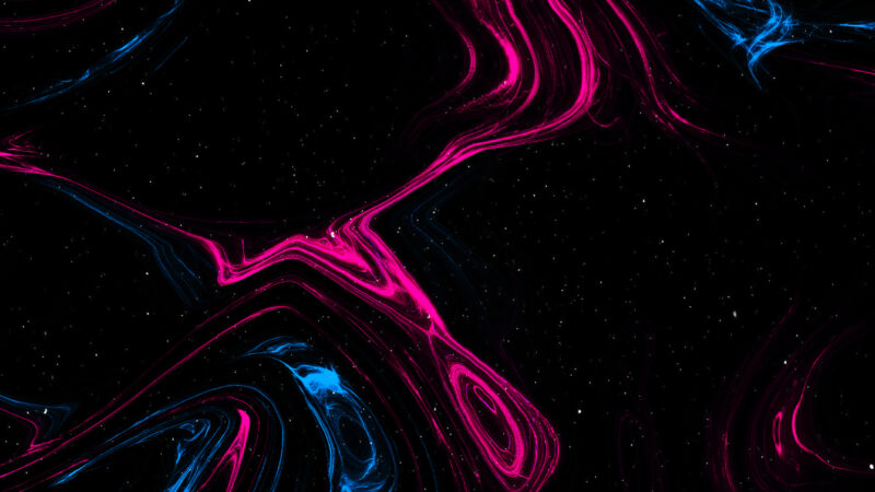 Neon Swirls iPhone | Pink Blue Abstract Flow wallpaper 4K