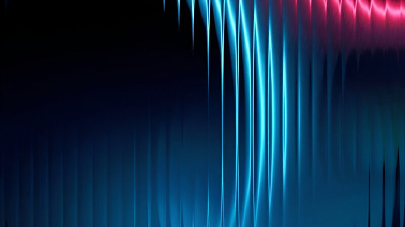 Neon Waves iPhone | Abstract Blue Pink Glow wallpaper 4K