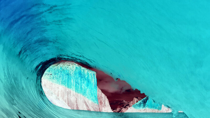 Ocean Wave Barrel | Turquoise Water iPhone wallpaper 4K