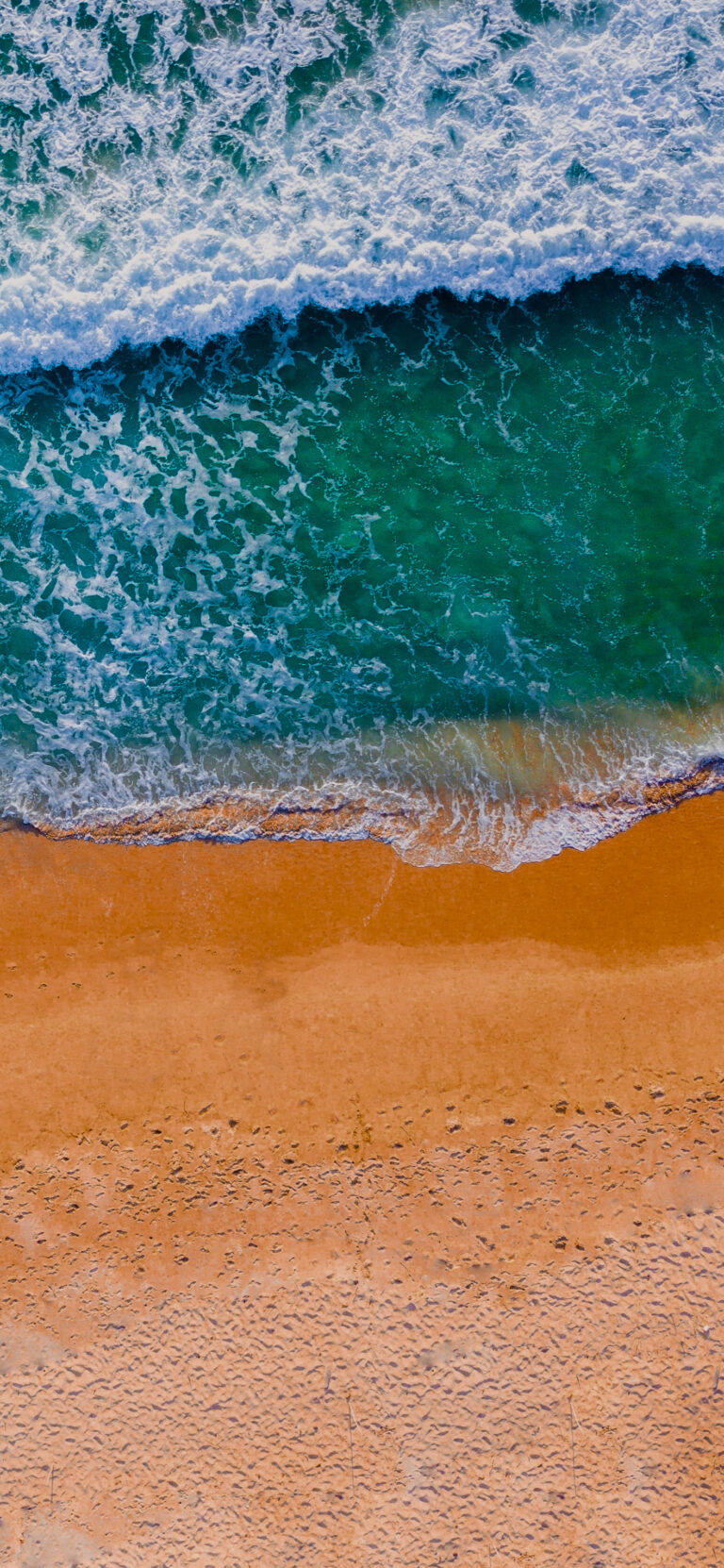 Sandy Beach Ocean Waves | iPhone Coastal View wallpaper 4K