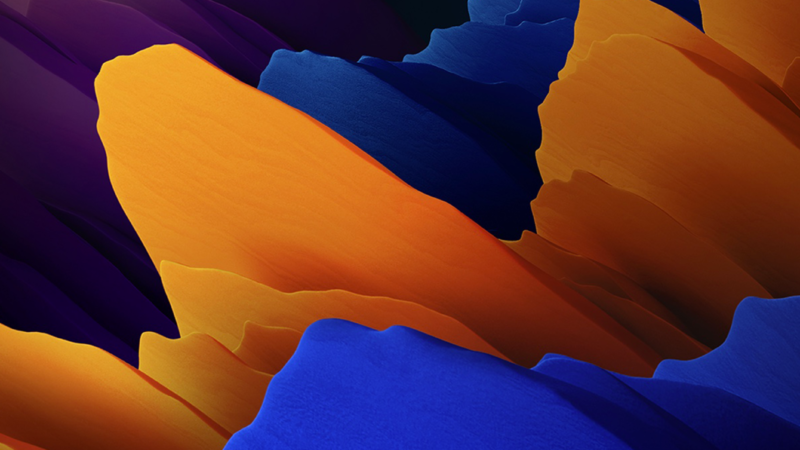 Orange Blue Abstract | iPhone Modern Design wallpaper 4K
