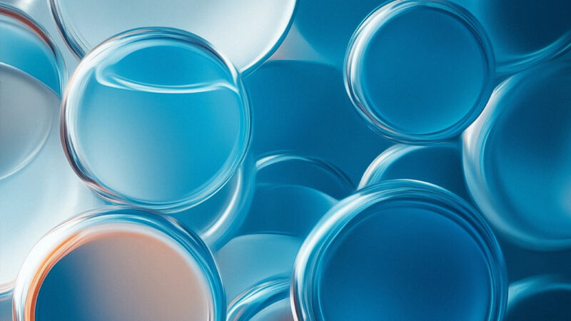 Orange Blue Circles iPhone | Abstract Blurred Design wallpaper 4K