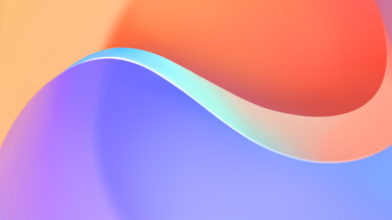 Orange & Blue Curves iPhone | Smooth Gradient Flow wallpaper 4K