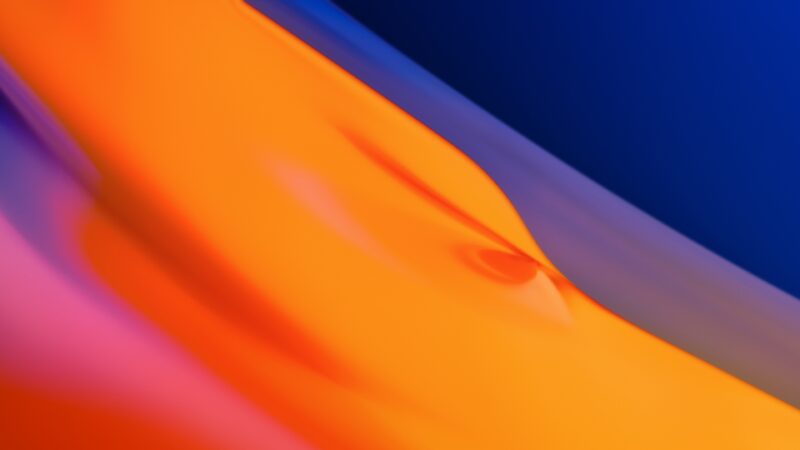 Orange Blue Swirls Desktop | Abstract Color Blend wallpaper 4K