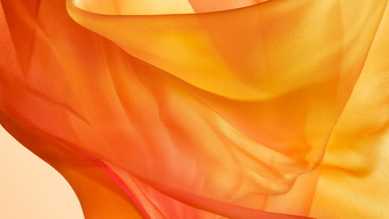 Orange Fabric Curves iPhone | Flowing Abstract Art wallpaper 4K