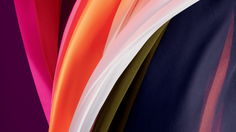 Orange Pink Stripes iPhone | Curved Abstract Art wallpaper 4K