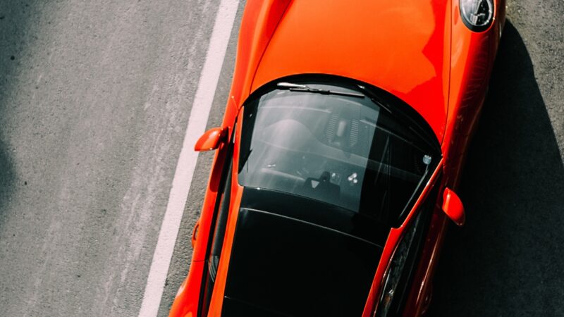 Orange Racing Stripe Sports Car iPhone 4K Wallpaper wallpaper 4K