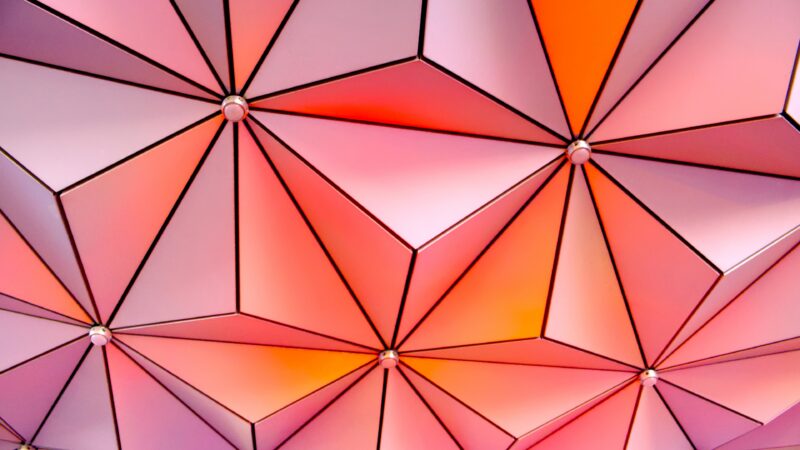 Orange Red Geometry Desktop | Abstract Panel Art wallpaper 4K