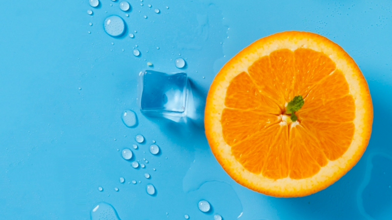 Orange Slices & Ice | Refreshing Summer iPhone wallpaper 4K