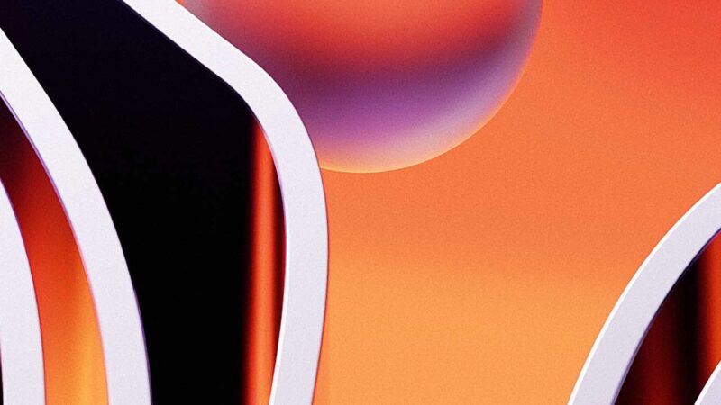 Orange Sphere Abstract | Modern iPhone Art wallpaper 4K