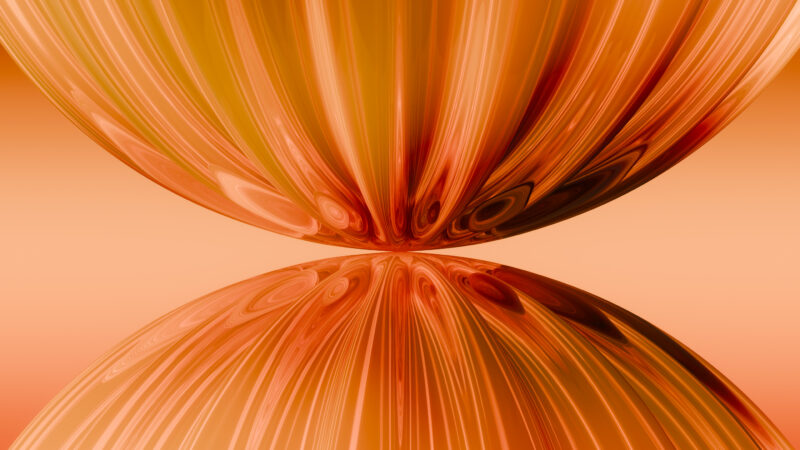 Orange Spheres iPhone | Abstract Rounded Forms wallpaper 4K