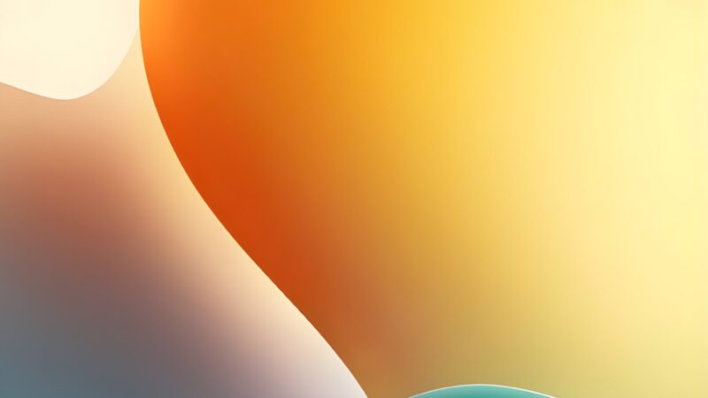 Orange Teal Shapes iPhone | Abstract Gradient Art wallpaper 4K
