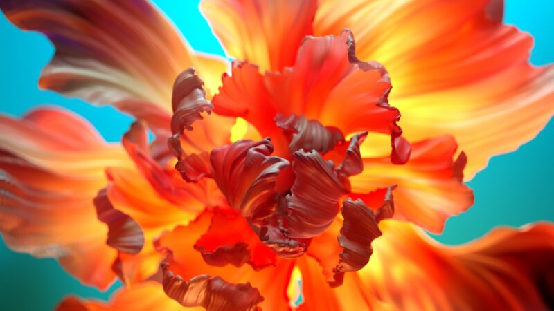 Orange Tulip Bloom | Vibrant Spring Desktop wallpaper 4K