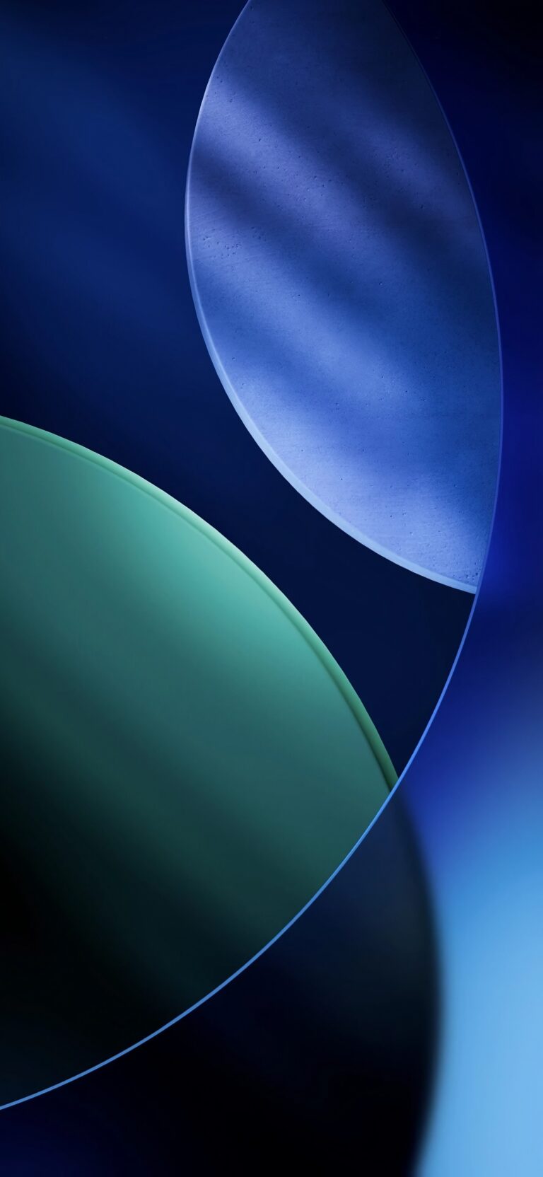 Blue Teal Circles iPhone | Gradient Abstract Art wallpaper 4K
