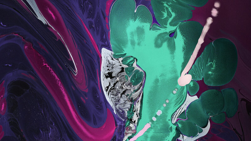 Paint Swirls iPhone | Purple Teal Pink Flow wallpaper 4K