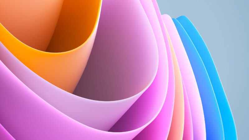 Paper Curves iPhone | Layered Colorful Art wallpaper 4K