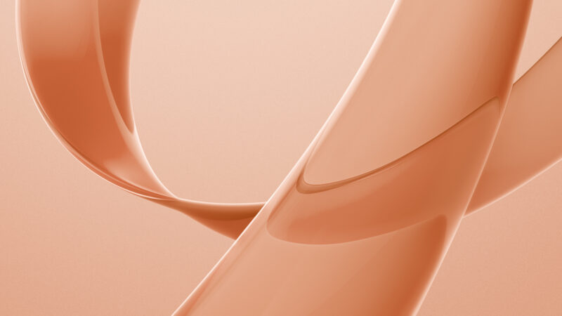 Peach Ribbon Curve | Abstract iPhone Art wallpaper 4K