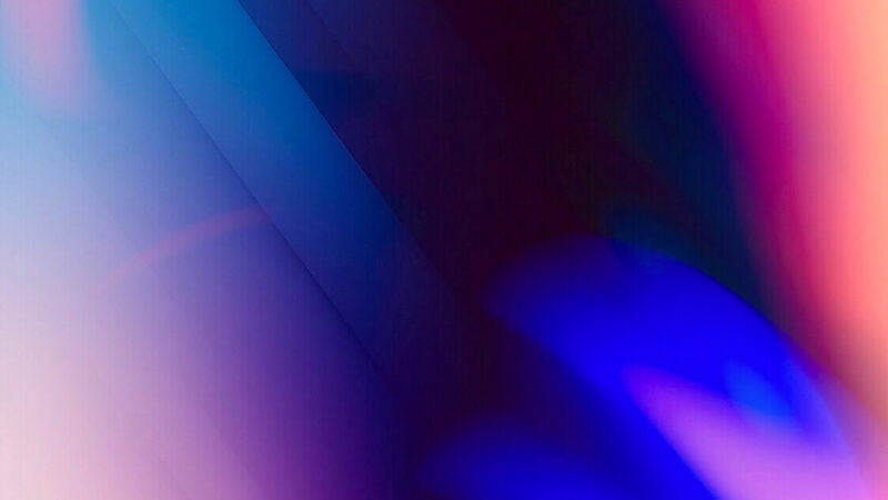 Pink Blue Abstract Shapes iPhone | Soft Blurred Design wallpaper 4K
