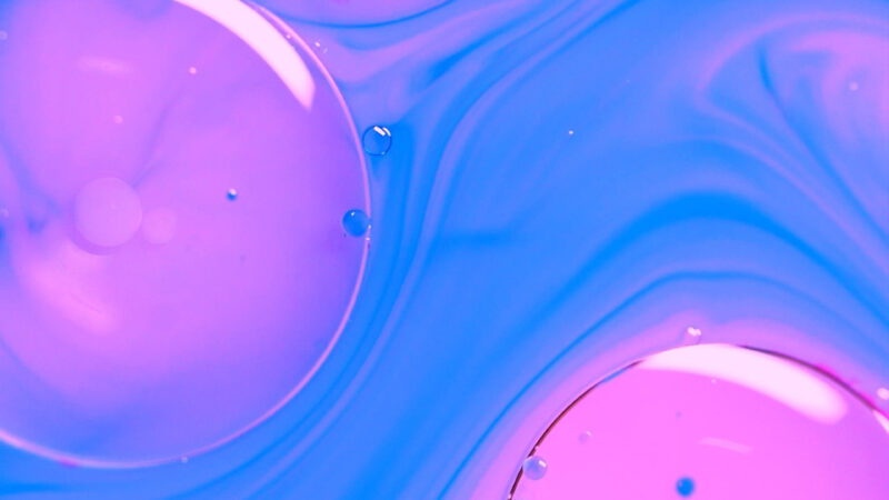 Pink Blue Liquid Swirl | Glossy Abstract iPhone wallpaper 4K