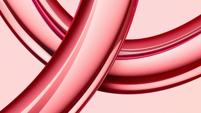 Pink Curved Lines | Abstract Art Desktop wallpaper 4K