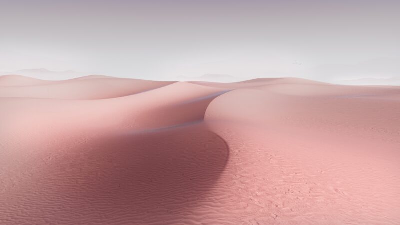 Pink Desert Dunes At Dusk wallpaper 4K