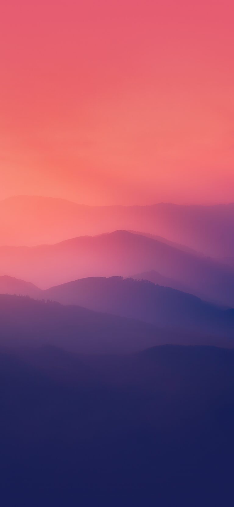 Pink Mountain Gradient iPhone | Scenic Range View wallpaper 4K
