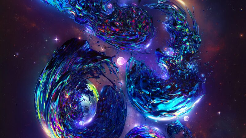 Planet Swarm Signals Cosmic Apocalypse wallpaper 4K