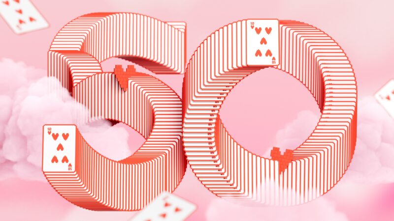 Playing Cards Number 60 | Pink Desktop Art wallpaper 4K