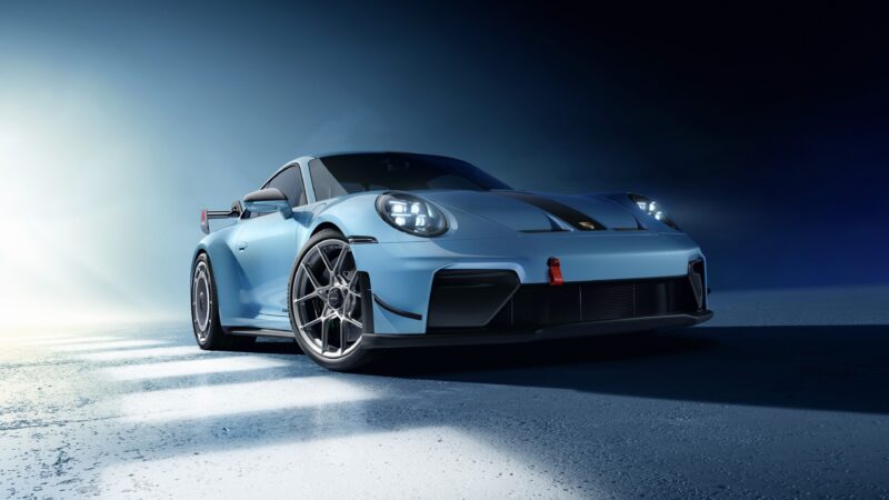 Blue Porsche 911 GT3 | Sleek Sports Car Desktop wallpaper 4K