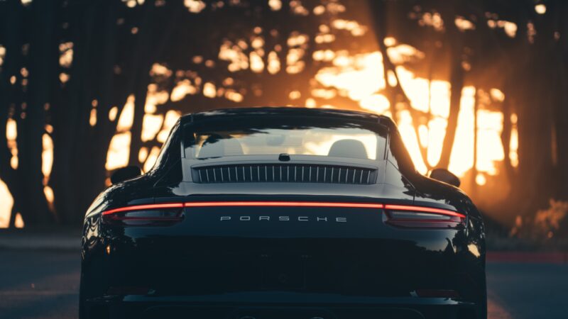 Porsche 911 Sunset Drive | Golden Hour Road iPhone wallpaper 4K