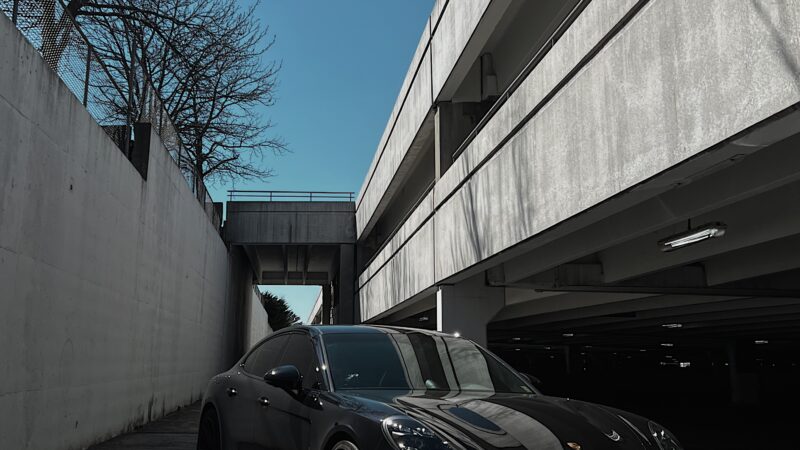 Porsche Panamera Car | Modern Concrete iPhone wallpaper 4K