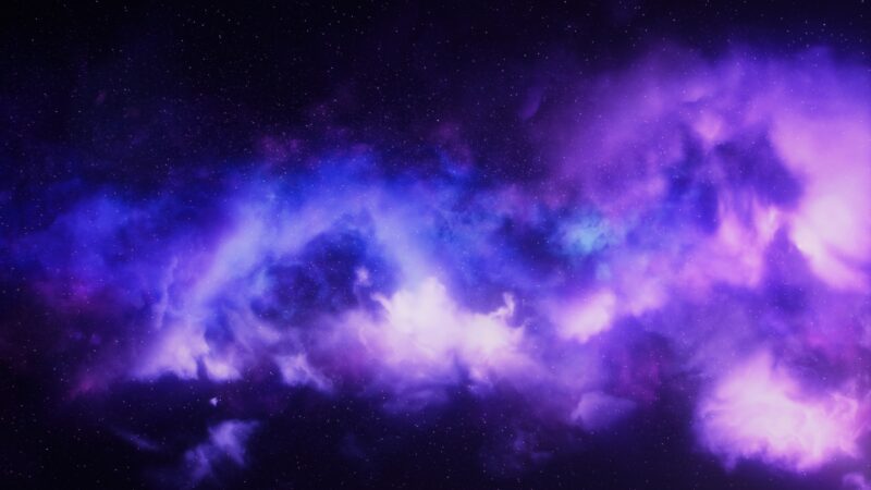 Purple Galaxy Swirling Through Deep Cosmic Space wallpaper 4K