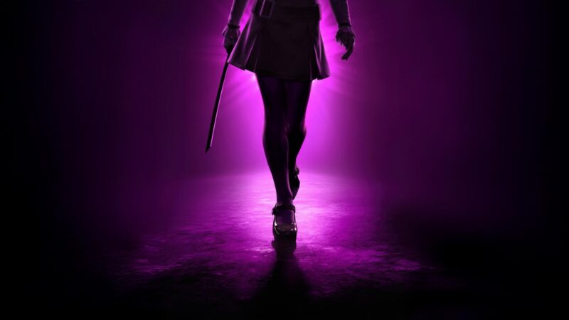 Purple Light Figure | Dynamic Desktop Scene wallpaper 4K