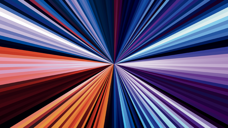 Radiating Stripes iPhone | Colorful Gradient Burst wallpaper 4K