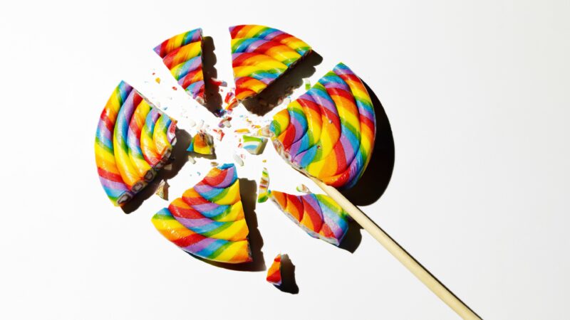 Rainbow Lollipop Shatter | Colorful Candy Desktop wallpaper 4K