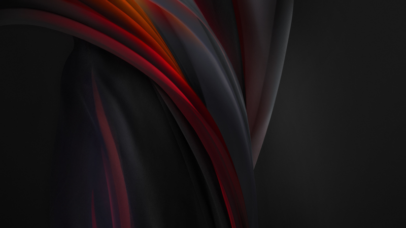 Red Black Curves iPhone | Flowing Abstract Art wallpaper 4K