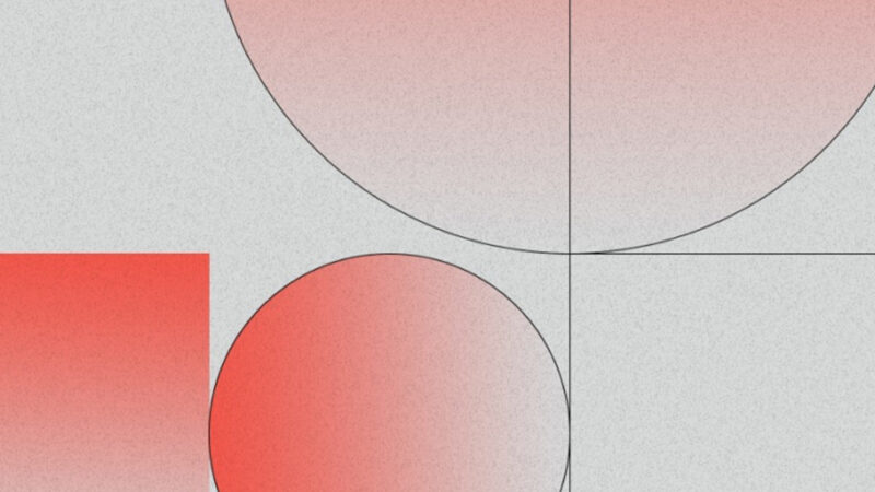 Red & Blue Shapes iPhone | Gradient Geometric Art wallpaper 4K