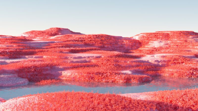 Red Terrain Landscape | Dreamy Desktop View wallpaper 4K