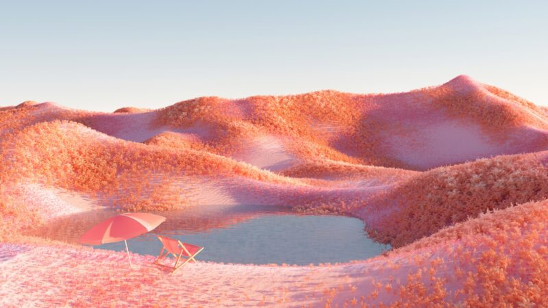 Relaxing Infrared Glow Over Land wallpaper 4K