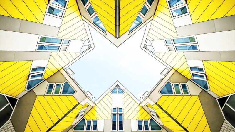Rotterdam Cube Houses Upward Geometry Desktop Wallpaper 4K wallpaper 4K